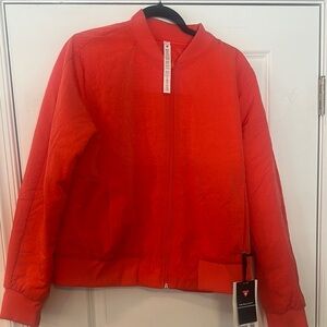 Lululemon Athletica Non Stop Orange Bomber Jacket Vibrant Style